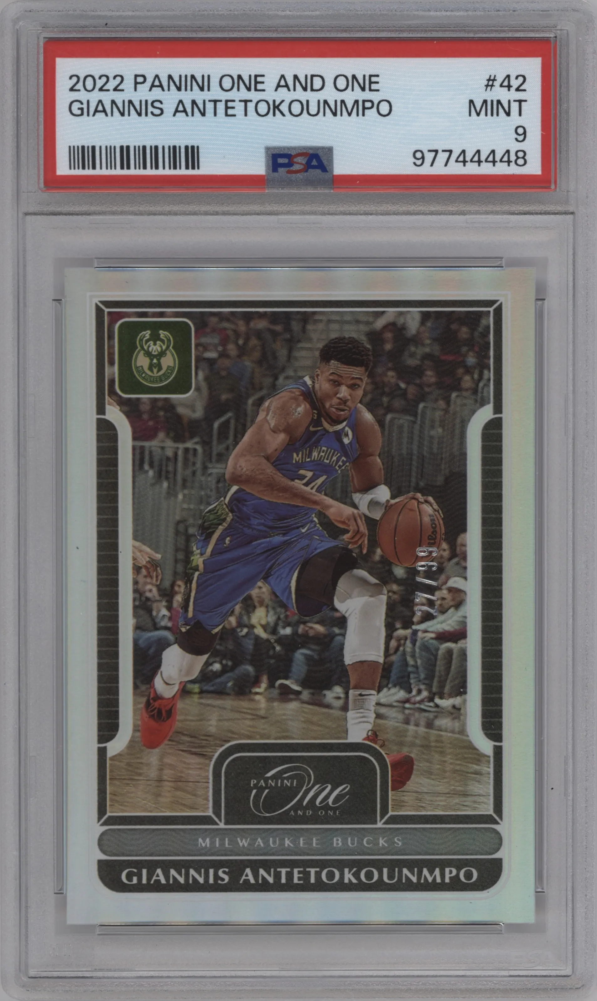 2022 Panini One and One Giannis Antetokounmpo #42 PSA 9