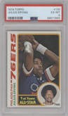 Julius Erving from the 1978-79 Topps set graded by PSA and given an overall grade of 6.