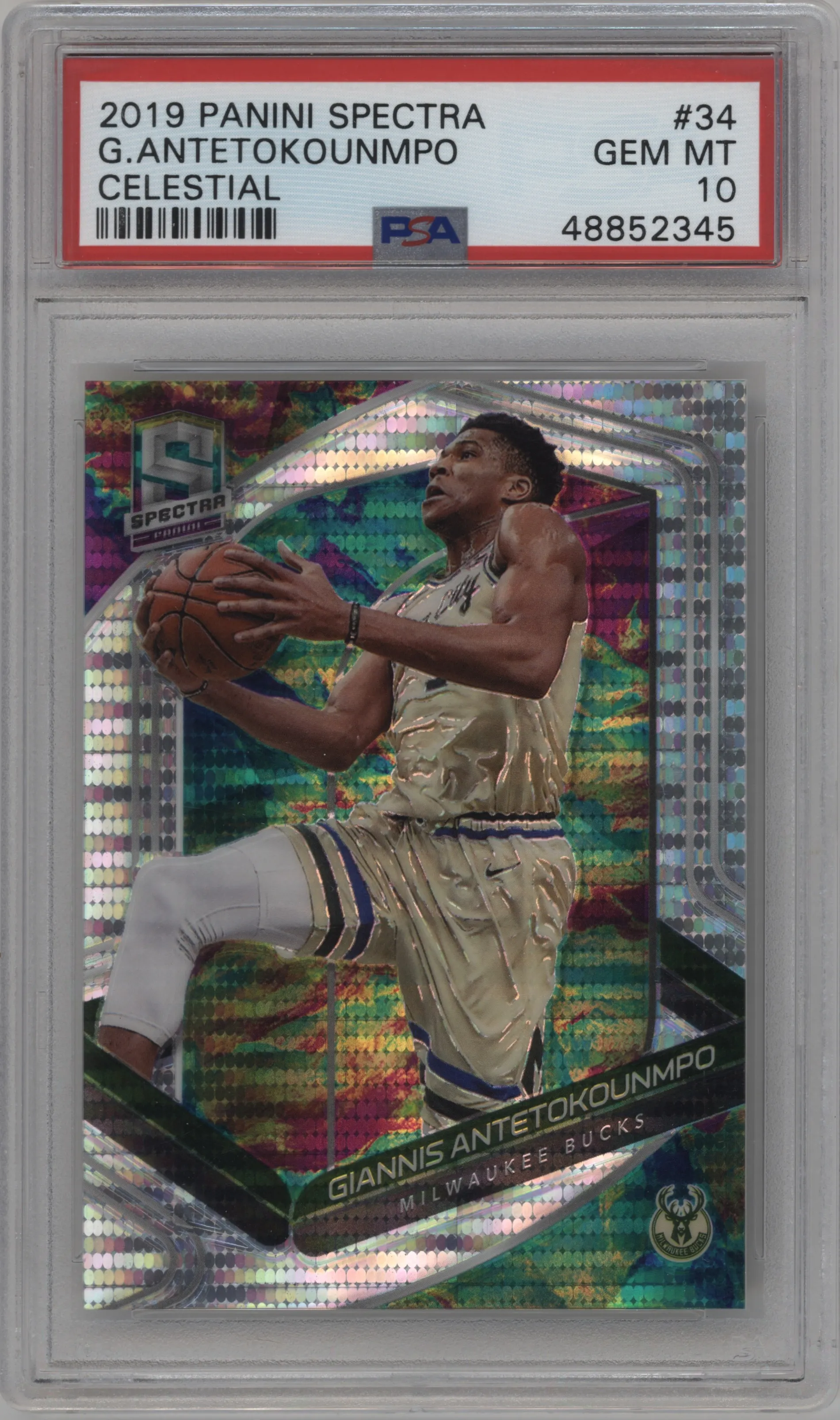2019 Panini Spectra Giannis Antetokounmpo Celestial PSA 10