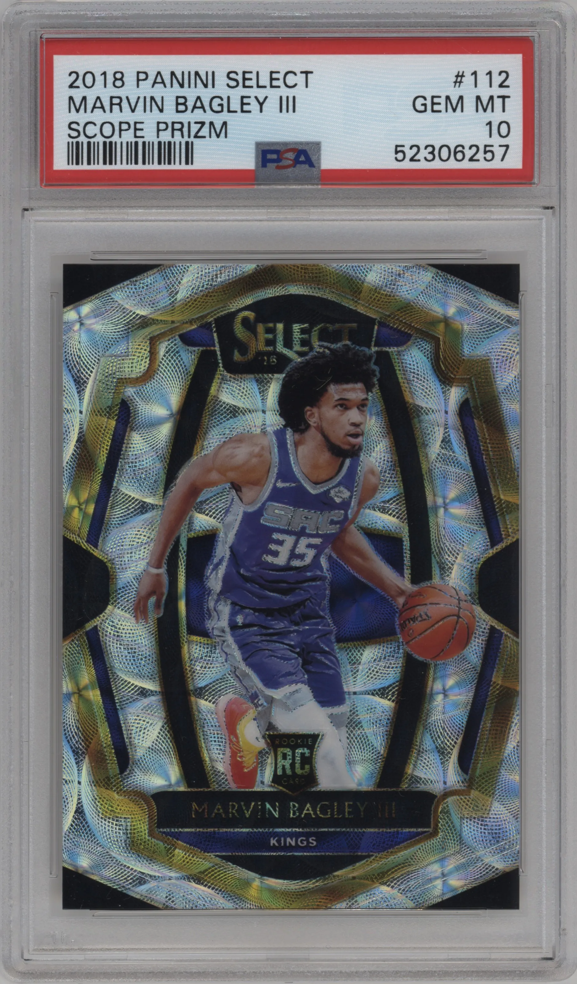 2018 Panini Select Pre.Lvl. Marvin Bagley III Scope PSA 10