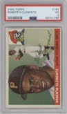 Roberto Clemente from the 1955 Topps set graded by PSA and given an overall grade of 3.