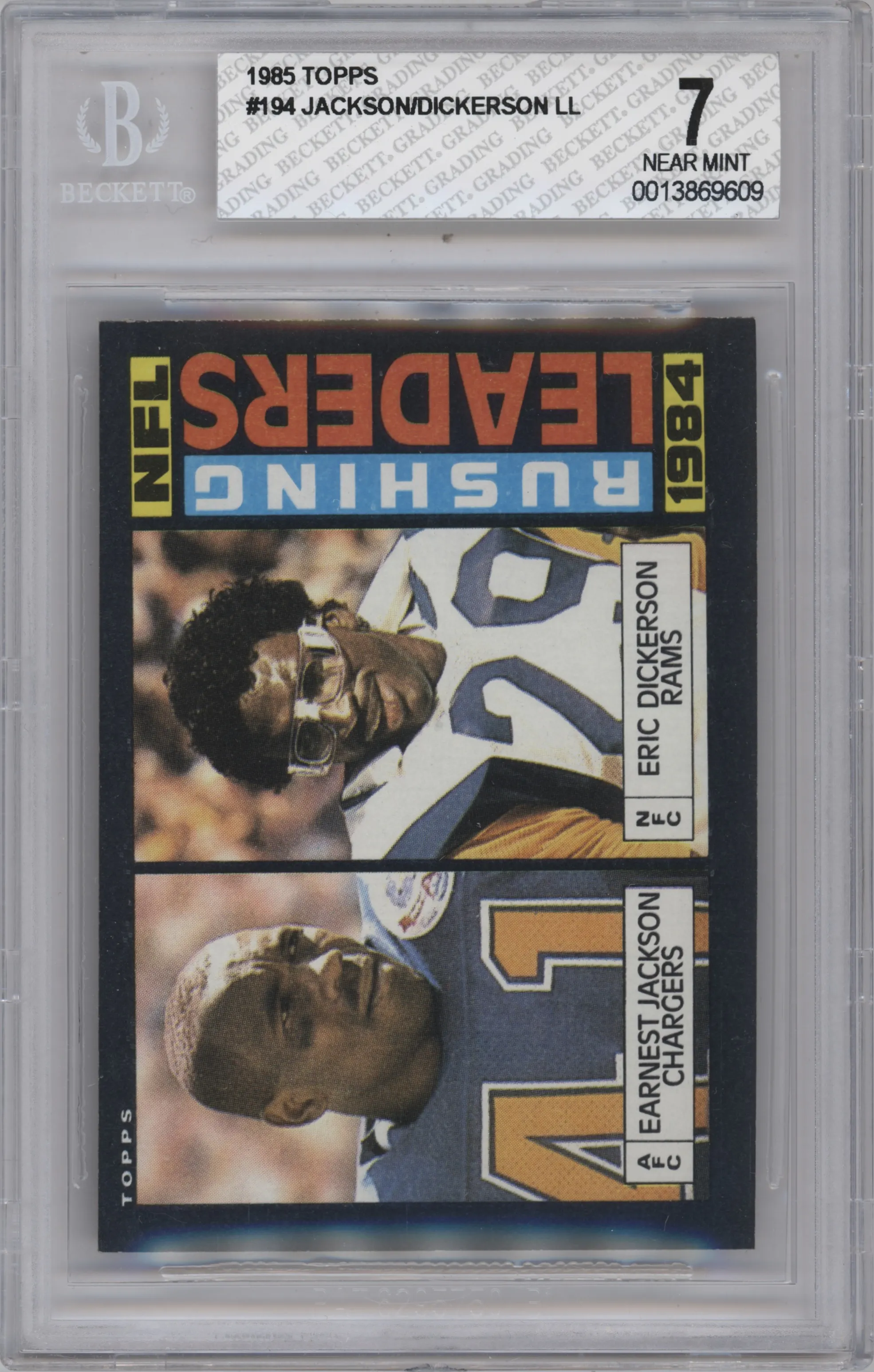 1985 Topps Jackson/Dickerson #194 BGS 7