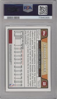 LeBron James from the 2008-09 Topps set graded by PSA and given an overall grade of 10.
