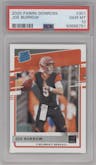 Joe Burrow from the 2020 Panini Donruss set graded by PSA and given an overall grade of 10.