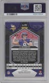 J.J. McCarthy from the 2024 Panini Mosaic set featuring a Orange parallel graded by PSA and given an overall grade of 9.
