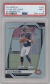 Caleb Williams from the 2024 Panini Prizm set featuring a Silver Prizm parallel graded by PSA and given an overall grade of 9.