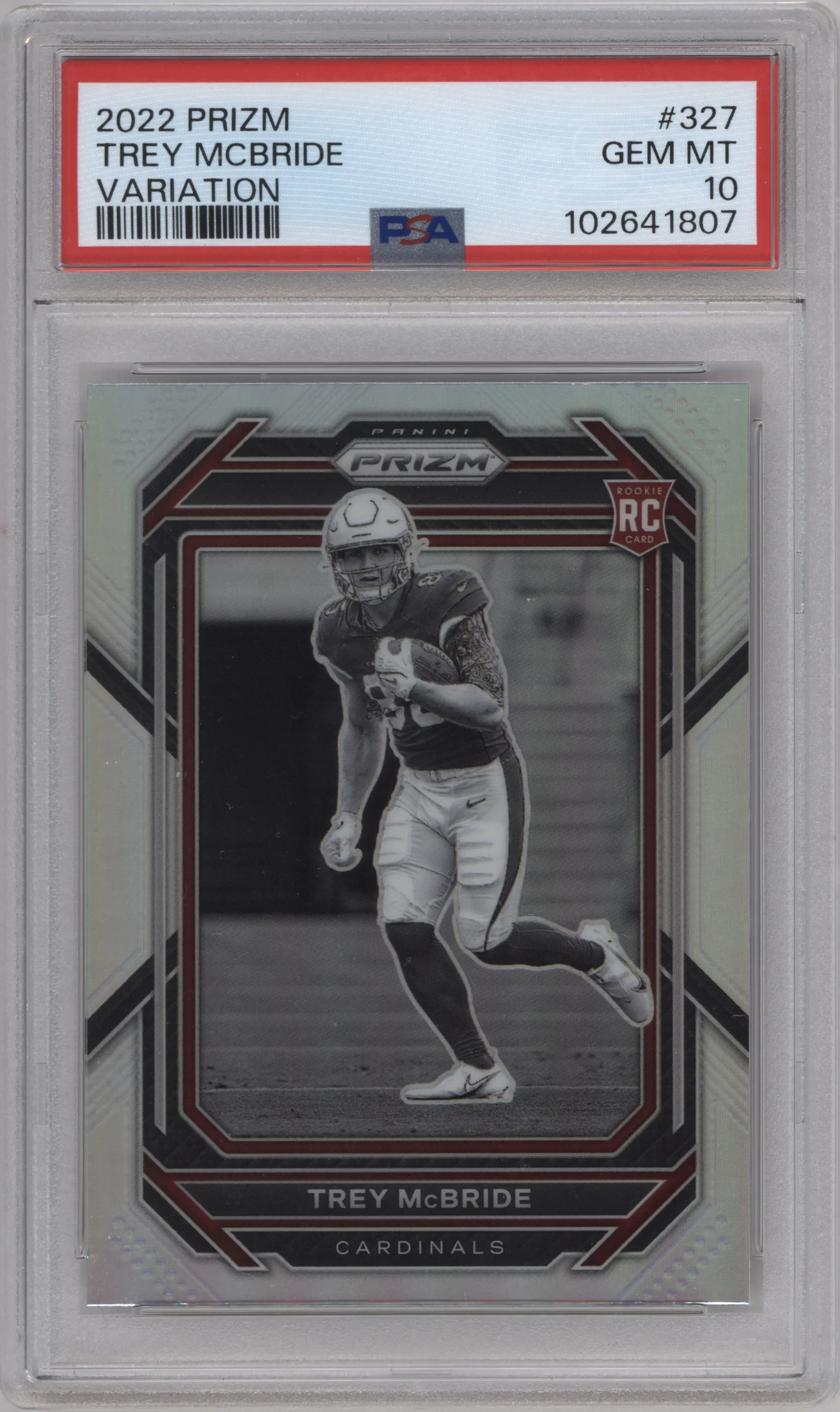 2022 Panini Prizm Rke.Variation Trey McBride #327 PSA 10