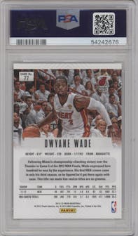 Dwyane Wade from the 2012-13 Panini Prizm set graded by PSA and given an overall grade of 10.