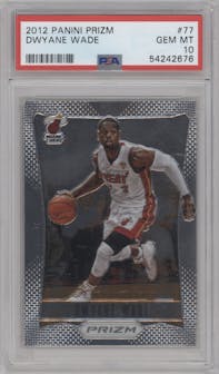 Dwyane Wade from the 2012-13 Panini Prizm set graded by PSA and given an overall grade of 10.