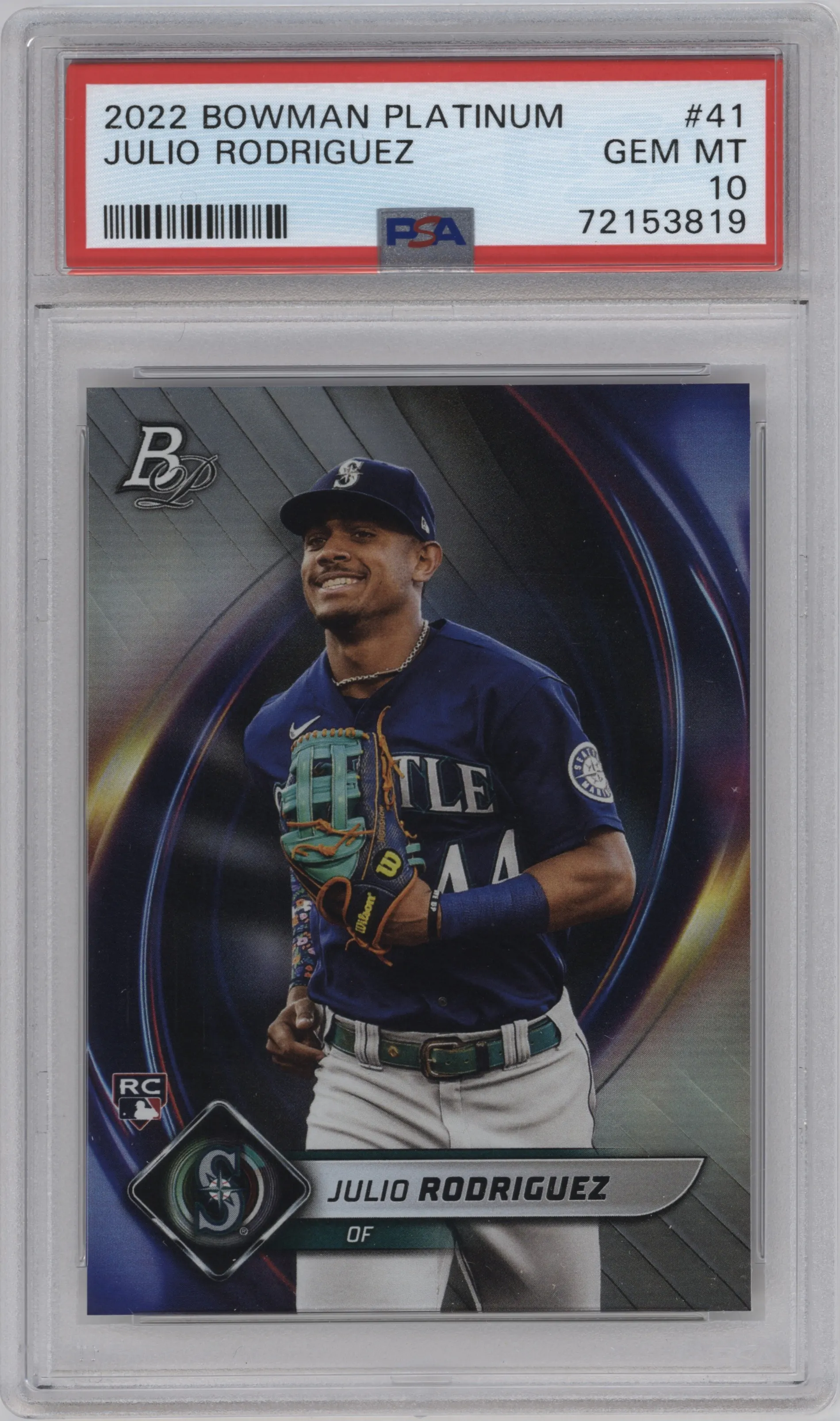 2022 Bowman Platinum Julio Rodriguez PSA 10