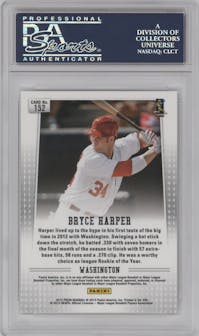 Bryce Harper from the 2012 Panini Prizm set graded by PSA and given an overall grade of 9.