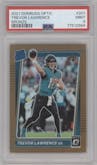 Trevor Lawrence from the 2021 Panini Donruss Optic set featuring a Bronze parallel graded by PSA and given an overall grade of 9.