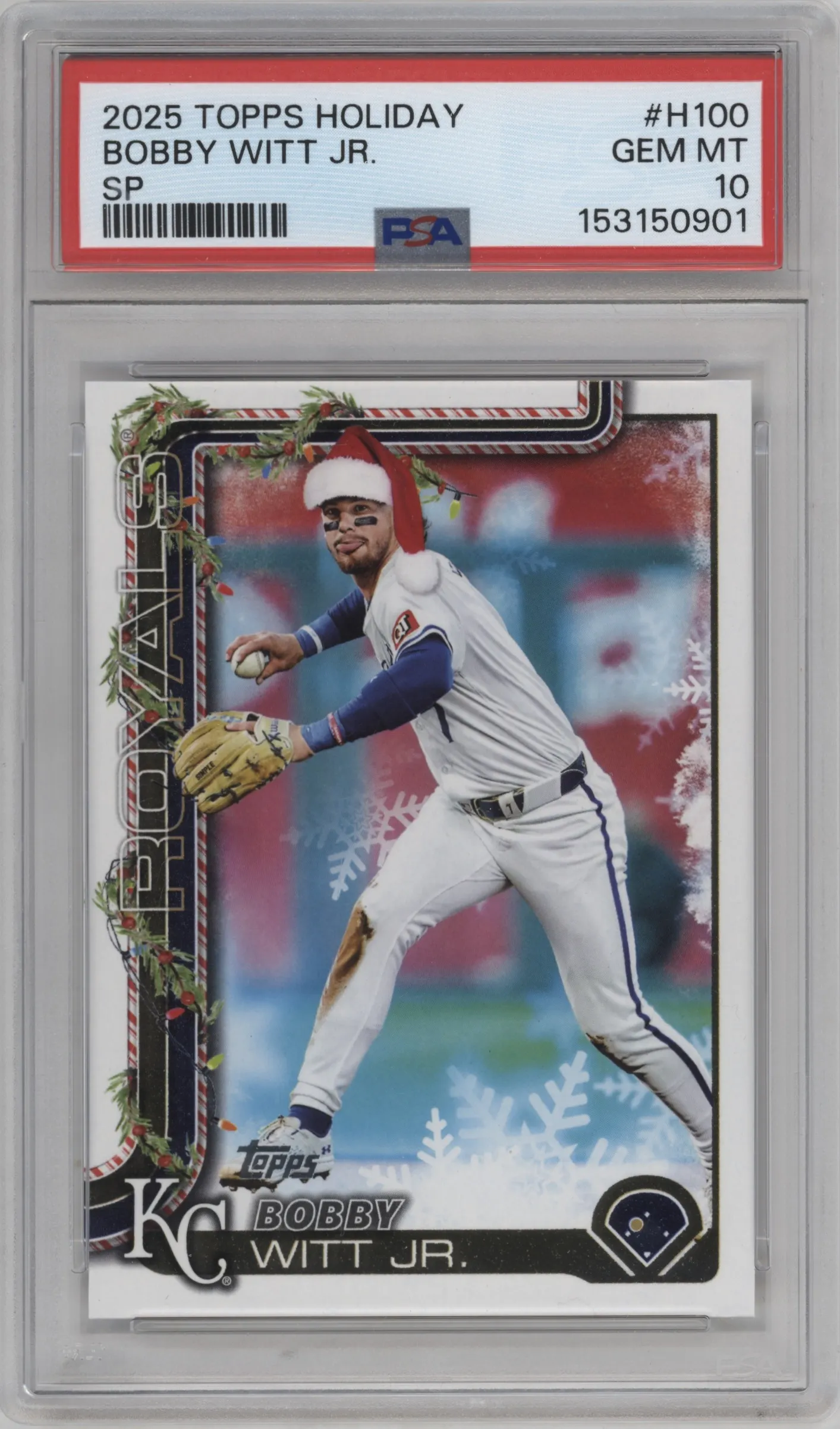 2025 Topps Holiday Var. Bobby Witt Jr. PSA 10
