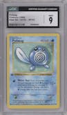 Poliwag from the 1999 Pokemon set graded by CSG and given an overall grade of 9.