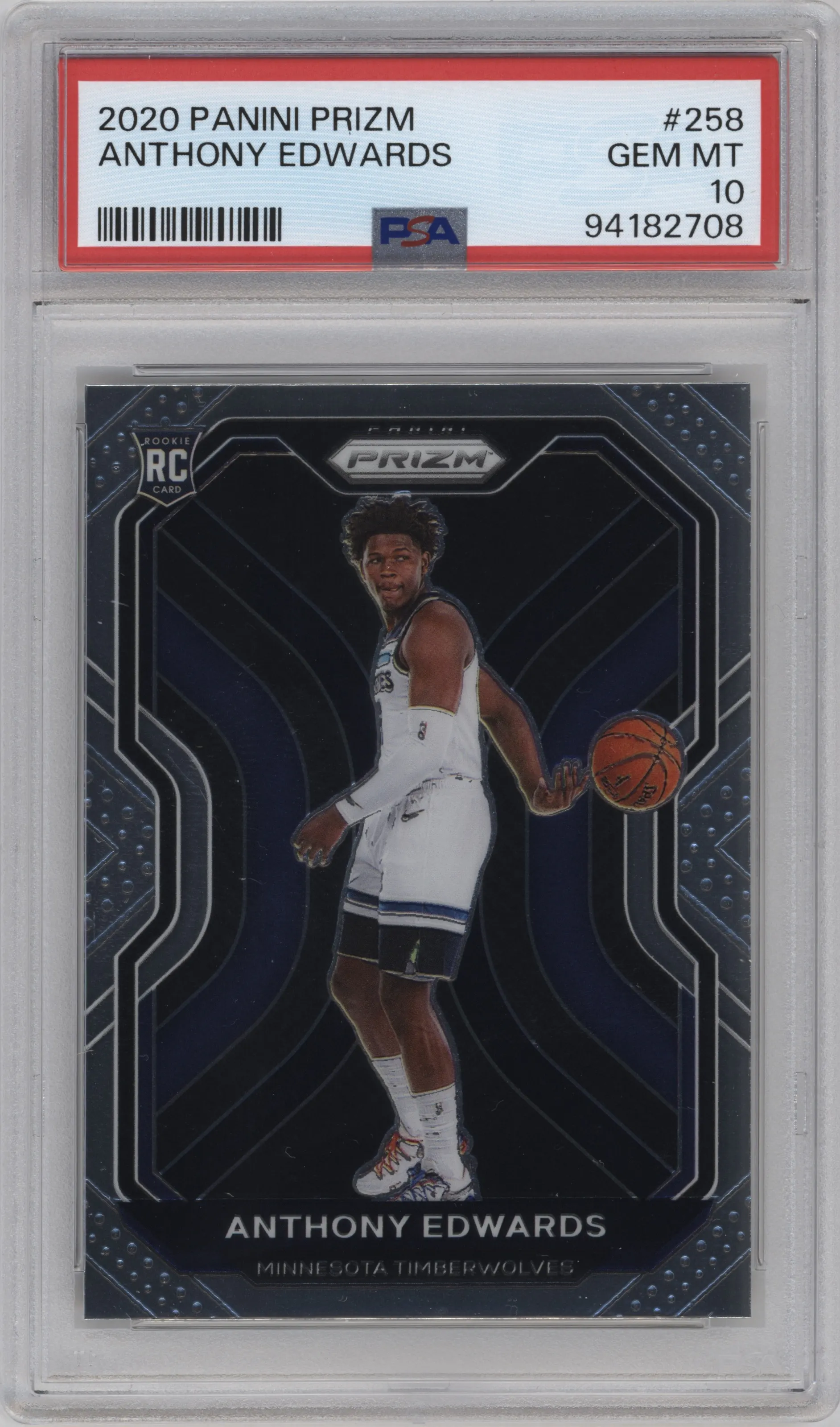 2020 Panini Prizm Anthony Edwards PSA 10