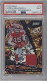 Patrick Mahomes II from the 2019 Panini Player of the Day set graded by PSA and given an overall grade of 9.