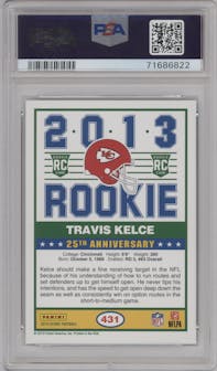 Travis Kelce from the 2013 Score set graded by PSA and given an overall grade of 10.