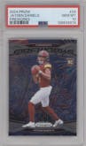 Jayden Daniels from the 2024 Panini Prizm set graded by PSA and given an overall grade of 10.