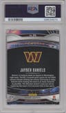 Jayden Daniels from the 2024 Panini Prizm set graded by PSA and given an overall grade of 10.