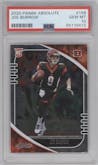 Joe Burrow from the 2020 Panini Absolute set graded by PSA and given an overall grade of 10.