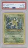 Scyther from the 2023 Pokemon CLV set graded by PSA and given an overall grade of 10.