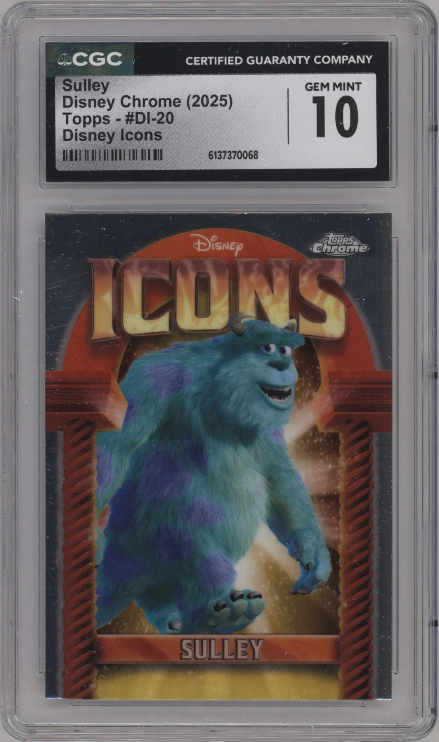 2025 Topps Chrome Disney Disney Icons Sulley CGC 10