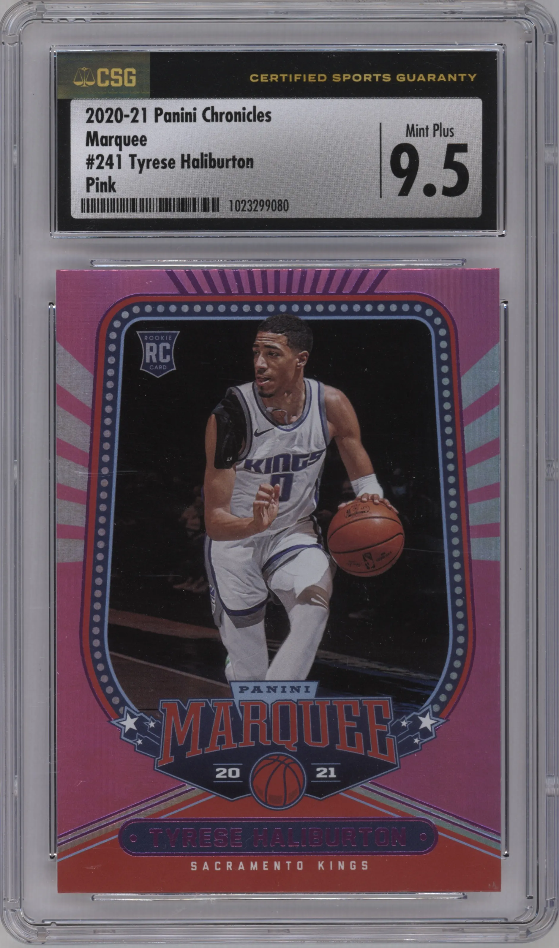 2020 Panini Chronicles Marquee Tyrese Haliburton Pink CGC 9.5