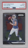 Josh Allen from the 2018 Panini Prizm set graded by PSA and given an overall grade of 10.