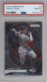 Aaron Judge from the 2020 Panini Prizm set graded by PSA and given an overall grade of 10.