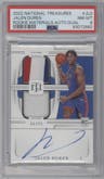 Jalen Duren from the 2022-23 Panini National Treasures set graded by PSA and given an overall grade of 8.