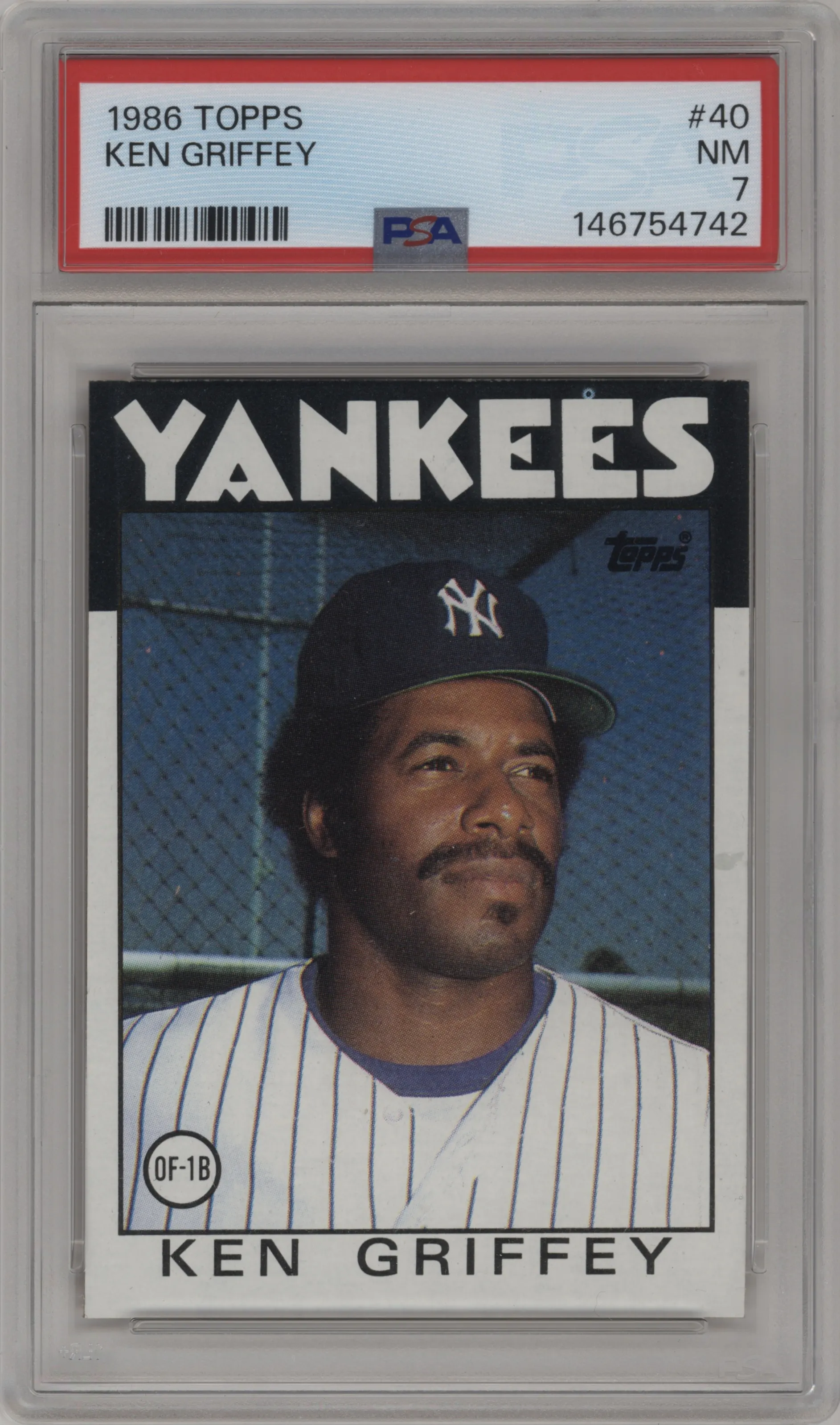 1986 Topps Ken Griffey PSA 7