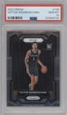 Victor Wembanyama from the 2023-24 Panini Prizm set graded by PSA and given an overall grade of 10.
