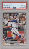 Juan Soto from the 2025 Topps Now set graded by PSA and given an overall grade of 10.