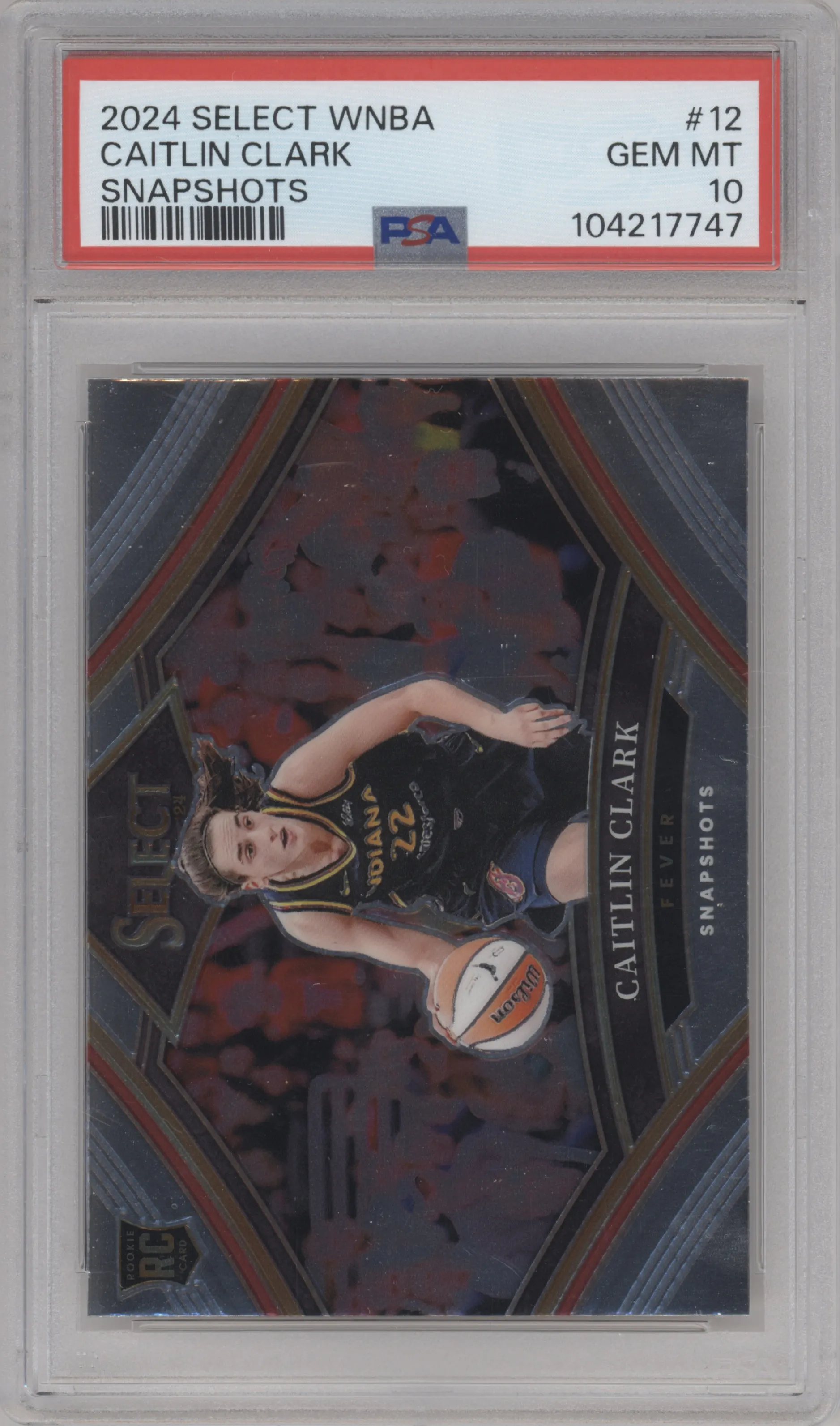 2024 Panini Select WNBA Snapshots Caitlin Clark PSA 10