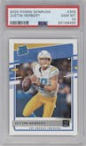 Justin Herbert from the 2020 Panini Donruss set graded by PSA and given an overall grade of 10.