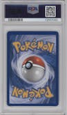 Rampardos from the 2007 Pokemon D&P set featuring a Cosmos parallel graded by PSA and given an overall grade of 7.
