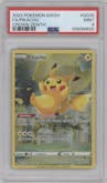 Pikachu from the 2023 Pokemon SWSH set graded by PSA and given an overall grade of 9.