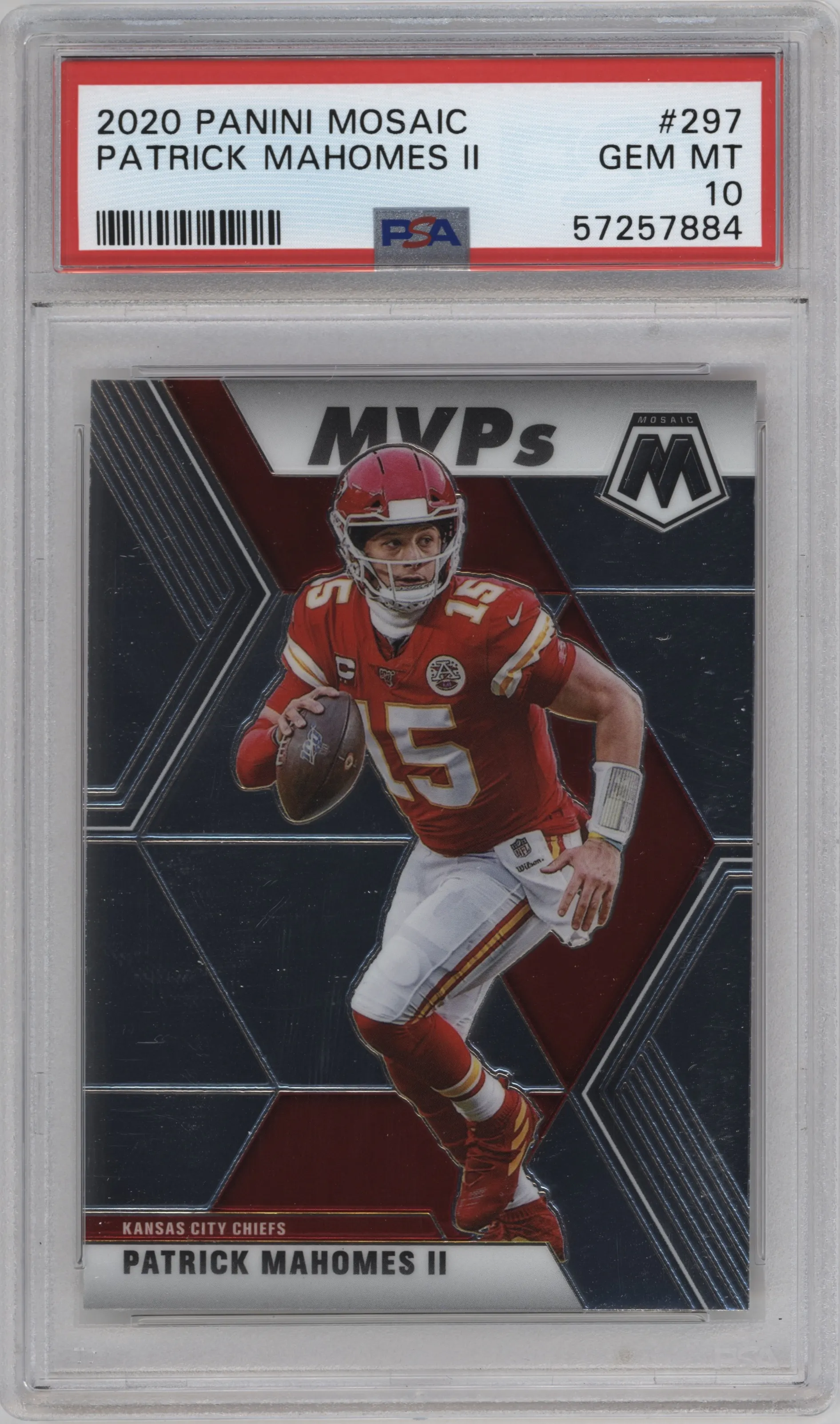 2020 Panini Mosaic Patrick Mahomes II #297 PSA 10