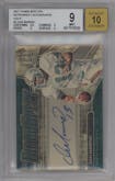Dan Marino from the 2021 Panini Spectra set featuring a Gold parallel graded by Beckett and given an overall grade of 9.