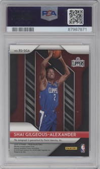 Shai Gilgeous-Alexander from the 2018-19 Panini Prizm set graded by PSA and given an overall grade of 10.