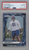 Byron Murphy II from the 2024 Panini Prizm set featuring a Navy Camo parallel graded by PSA and given an overall grade of 10.