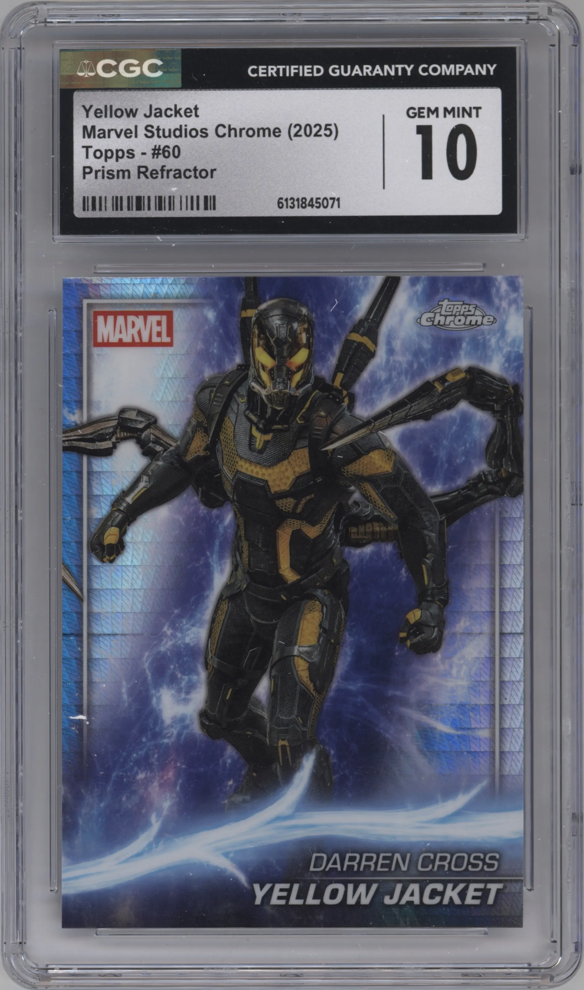 2025 Topps Chrome Marvel Studios Yellow Jacket Prism Refractor CGC 10