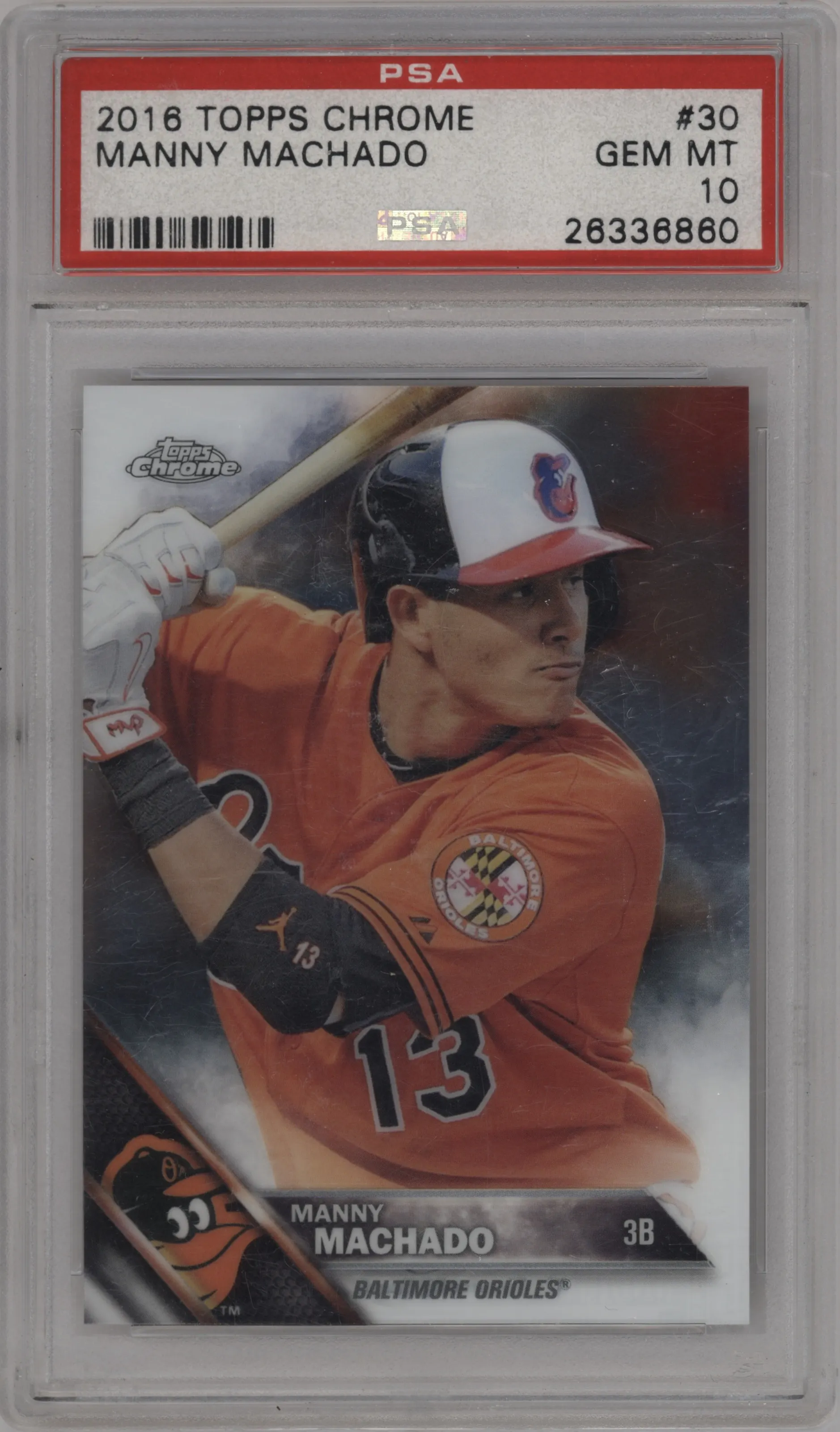 2016 Topps Chrome Manny Machado PSA 10