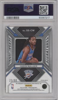 Cason Wallace from the 2023-24 Panini Prizm set featuring a Choice Prizm parallel graded by PSA and given an overall grade of 10.