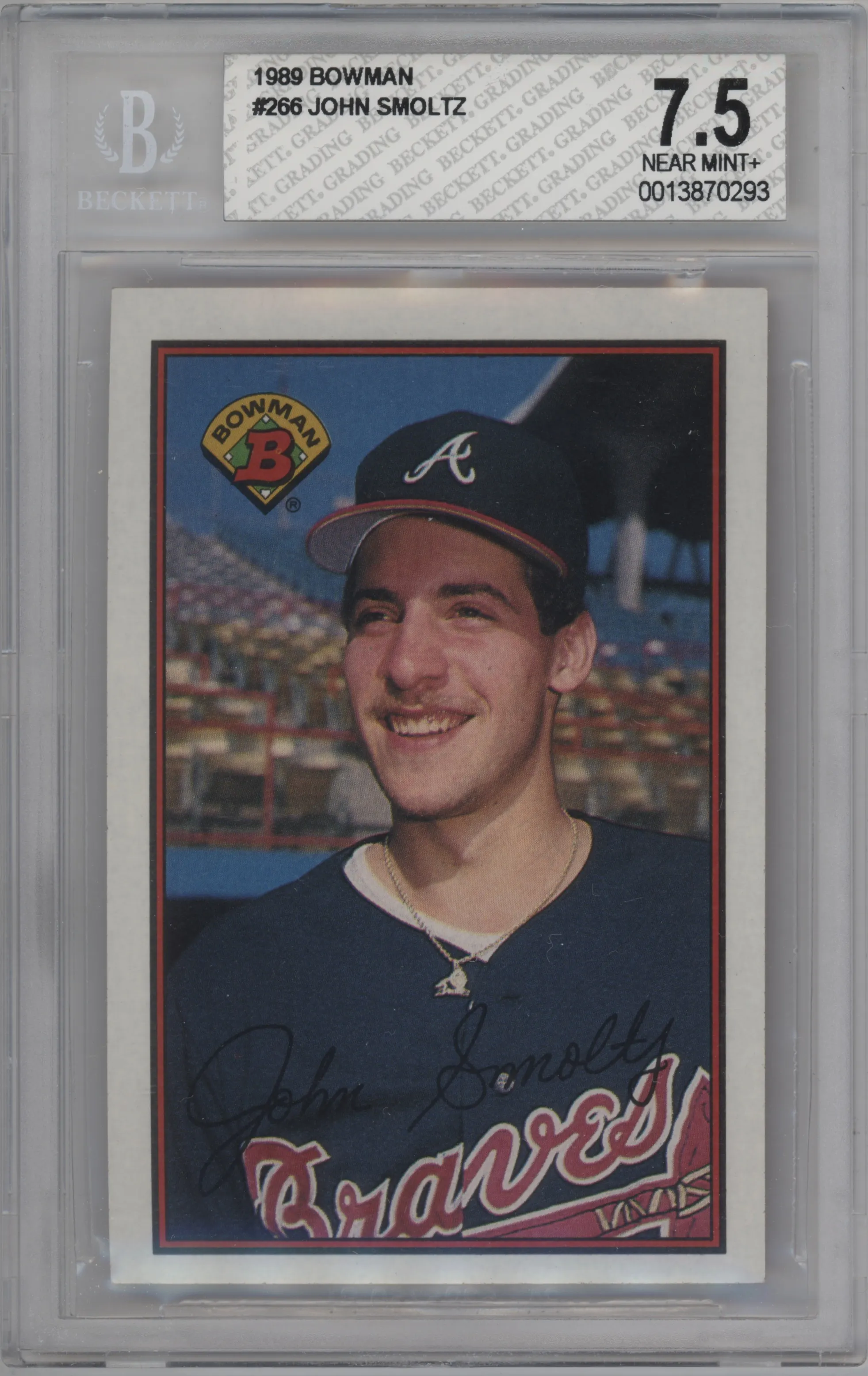 1989 Bowman John Smoltz BGS 7.5