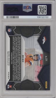 Bo Nix from the 2024 Panini Mosaic set featuring a Honeycomb parallel graded by PSA and given an overall grade of 9.