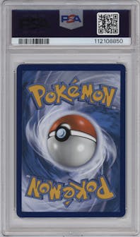 Mewtwo V from the 2022 Pokemon SWSH set graded by PSA and given an overall grade of 10.
