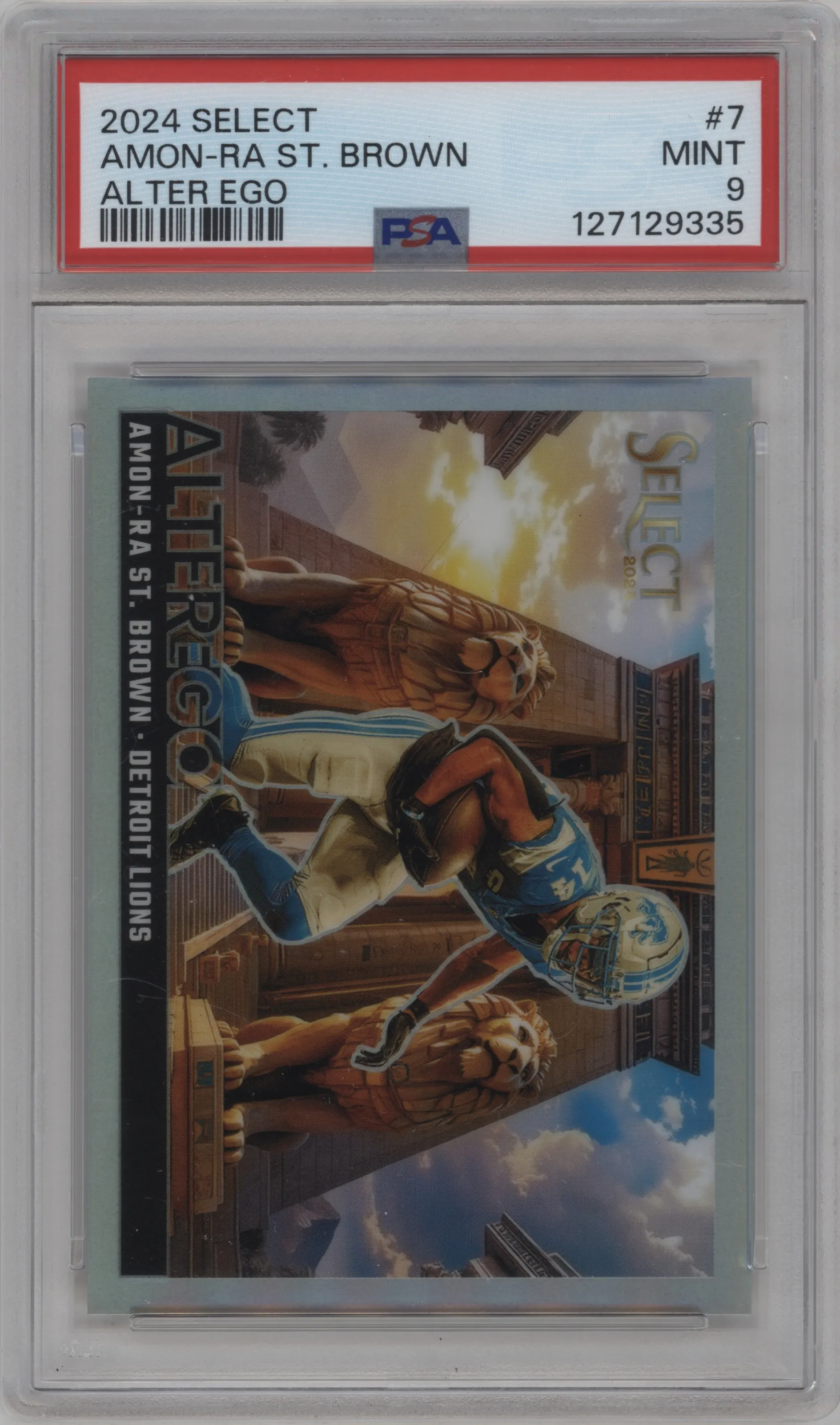 2024 Panini Select Alter Ego Amon-Ra St. Brown #7 PSA 9