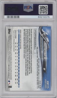Ronald Acuna Jr. from the 2018 Topps Chrome Update  set graded by PSA and given an overall grade of 10.