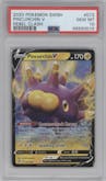 Pincurchin V from the 2020 Pokemon SWSH set graded by PSA and given an overall grade of 10.